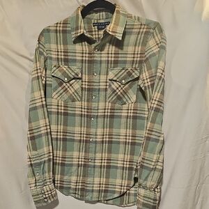 Ralph Lauren Green and Cream Plaid Shirt